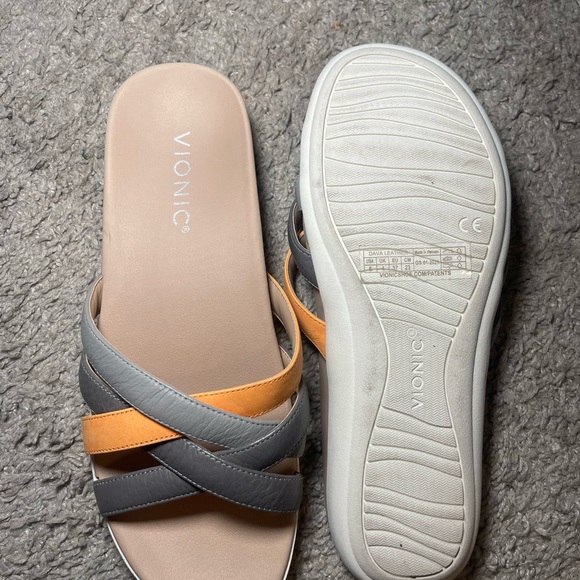 Vionic Shoes Vionic Dava Women's Slide Sandal Leather Size 6 - Picture 2 of 4